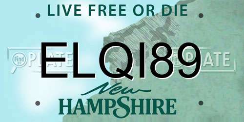 ELQI89 New Hampshire License Plate