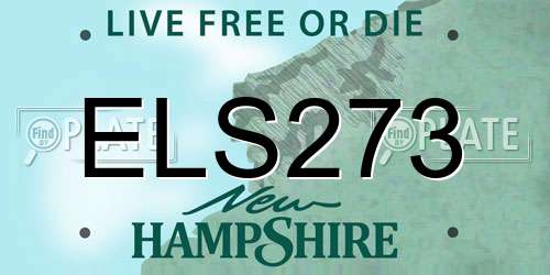 ELS273 New Hampshire License Plate