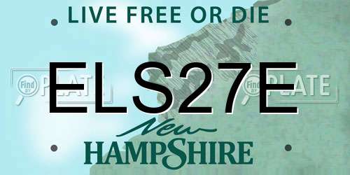 ELS27E New Hampshire License Plate