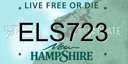 ELS723 New Hampshire License Plate