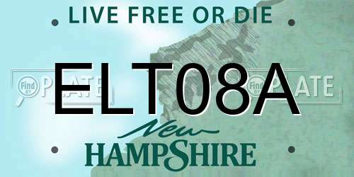 ELT08A New Hampshire License Plate