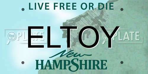 ELTOY New Hampshire License Plate