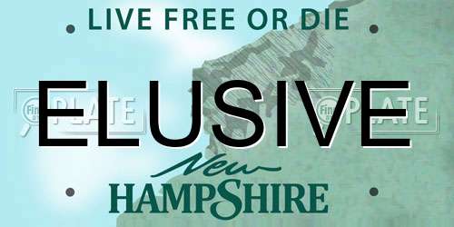 ELUSIVE New Hampshire License Plate