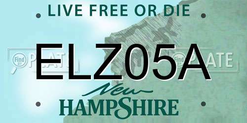 ELZ05A New Hampshire License Plate