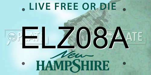 ELZ08A New Hampshire License Plate