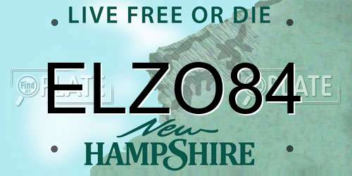 ELZO84 New Hampshire License Plate