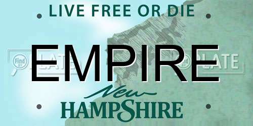 EMPIRE New Hampshire License Plate
