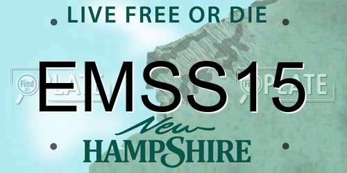 EMSS15 New Hampshire License Plate