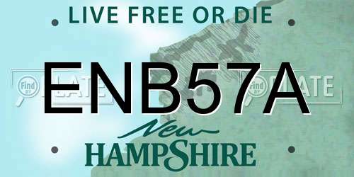 ENB57A New Hampshire License Plate