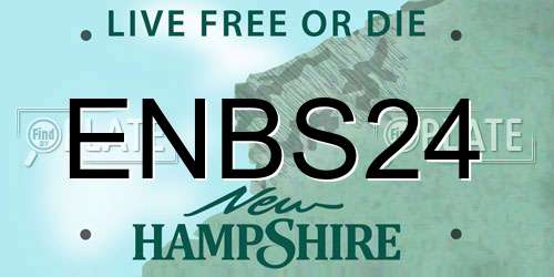 ENBS24 New Hampshire License Plate
