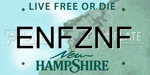 ENFZNF New Hampshire License Plate