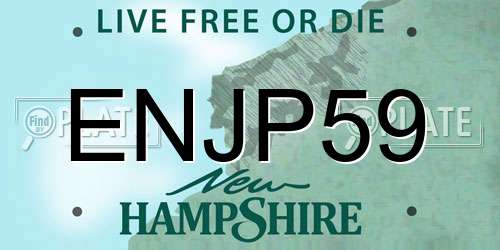 ENJP59 New Hampshire License Plate