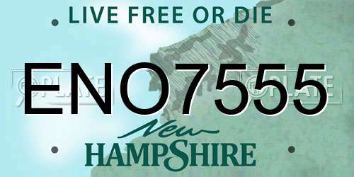 ENO7555 New Hampshire License Plate