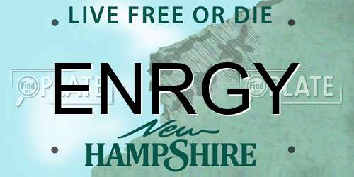 ENRGY New Hampshire License Plate