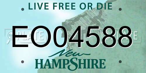 EO04588 New Hampshire License Plate
