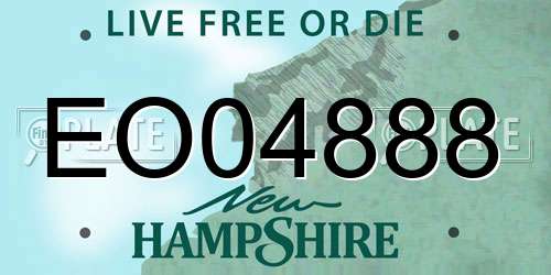 EO04888 New Hampshire License Plate