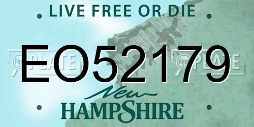 EO52179 New Hampshire License Plate