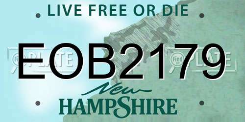 EOB2179 New Hampshire License Plate