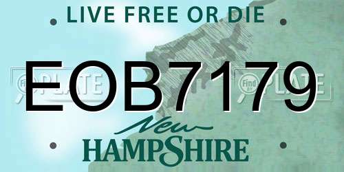EOB7179 New Hampshire License Plate