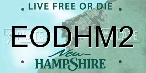 EODHM2 New Hampshire License Plate