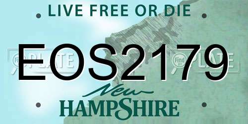 EOS2179 New Hampshire License Plate
