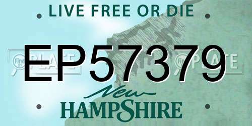 EP57379 New Hampshire License Plate