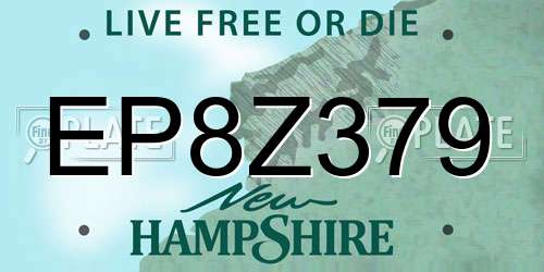EP8Z379 New Hampshire License Plate