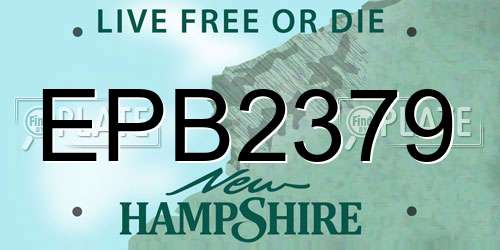 EPB2379 New Hampshire License Plate