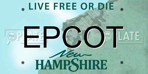 EPCOT New Hampshire License Plate