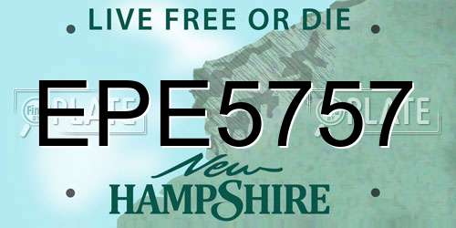EPE5757 New Hampshire License Plate