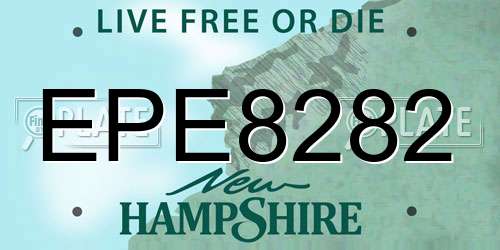 EPE8282 New Hampshire License Plate