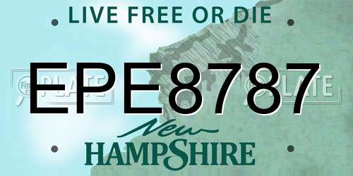 EPE8787 New Hampshire License Plate