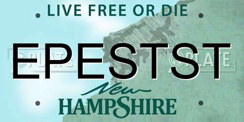 EPESTST New Hampshire License Plate