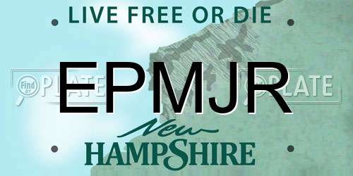 EPMJR New Hampshire License Plate
