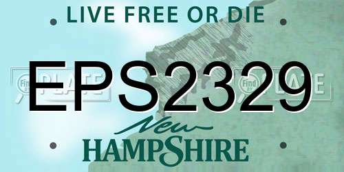 EPS2329 New Hampshire License Plate