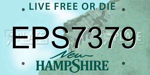 EPS7379 New Hampshire License Plate