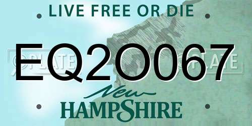 EQ2O067 New Hampshire License Plate