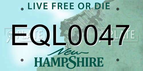 EQL0047 New Hampshire License Plate