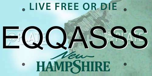 EQQASSS New Hampshire License Plate