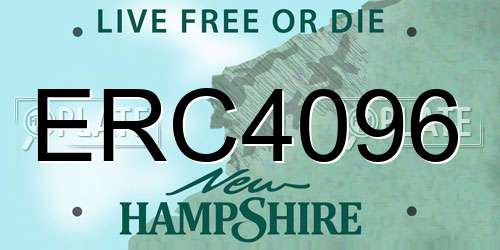 ERC4096 New Hampshire License Plate