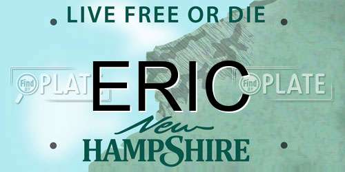 ERIC New Hampshire License Plate