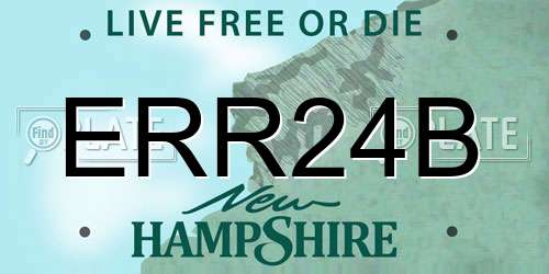 ERR24B New Hampshire License Plate