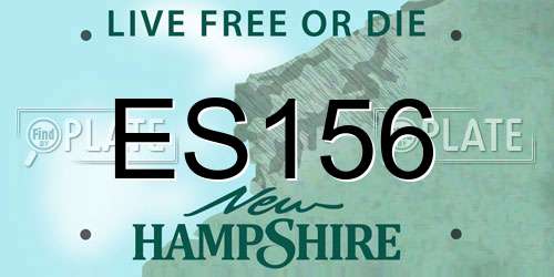 ES156 New Hampshire License Plate