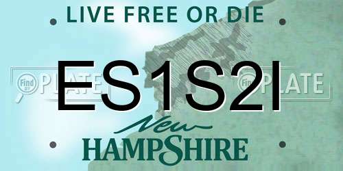 ES1S2I New Hampshire License Plate