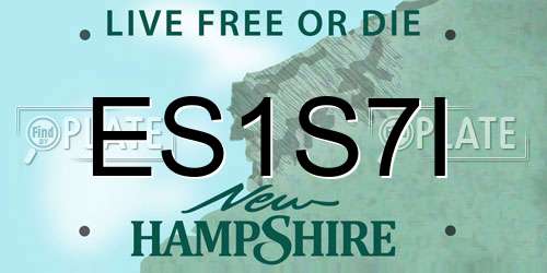 ES1S7I New Hampshire License Plate