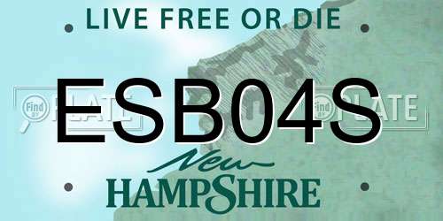 ESB04S New Hampshire License Plate