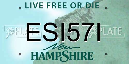 ESI57I New Hampshire License Plate