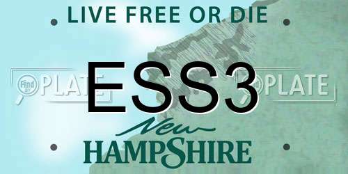 ESS3 New Hampshire License Plate