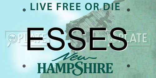 ESSES New Hampshire License Plate