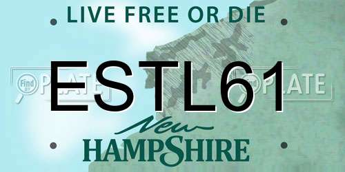 ESTL61 New Hampshire License Plate